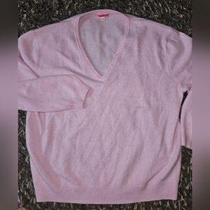 J. Crew Pink V-Neck Sweater